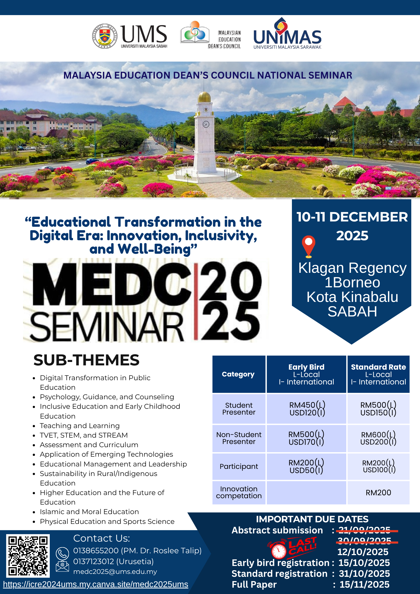 MEDC 2025 - Seminar Kebangsaan Majlis Dekan Pendidikan Universiti Awam Malaysia
