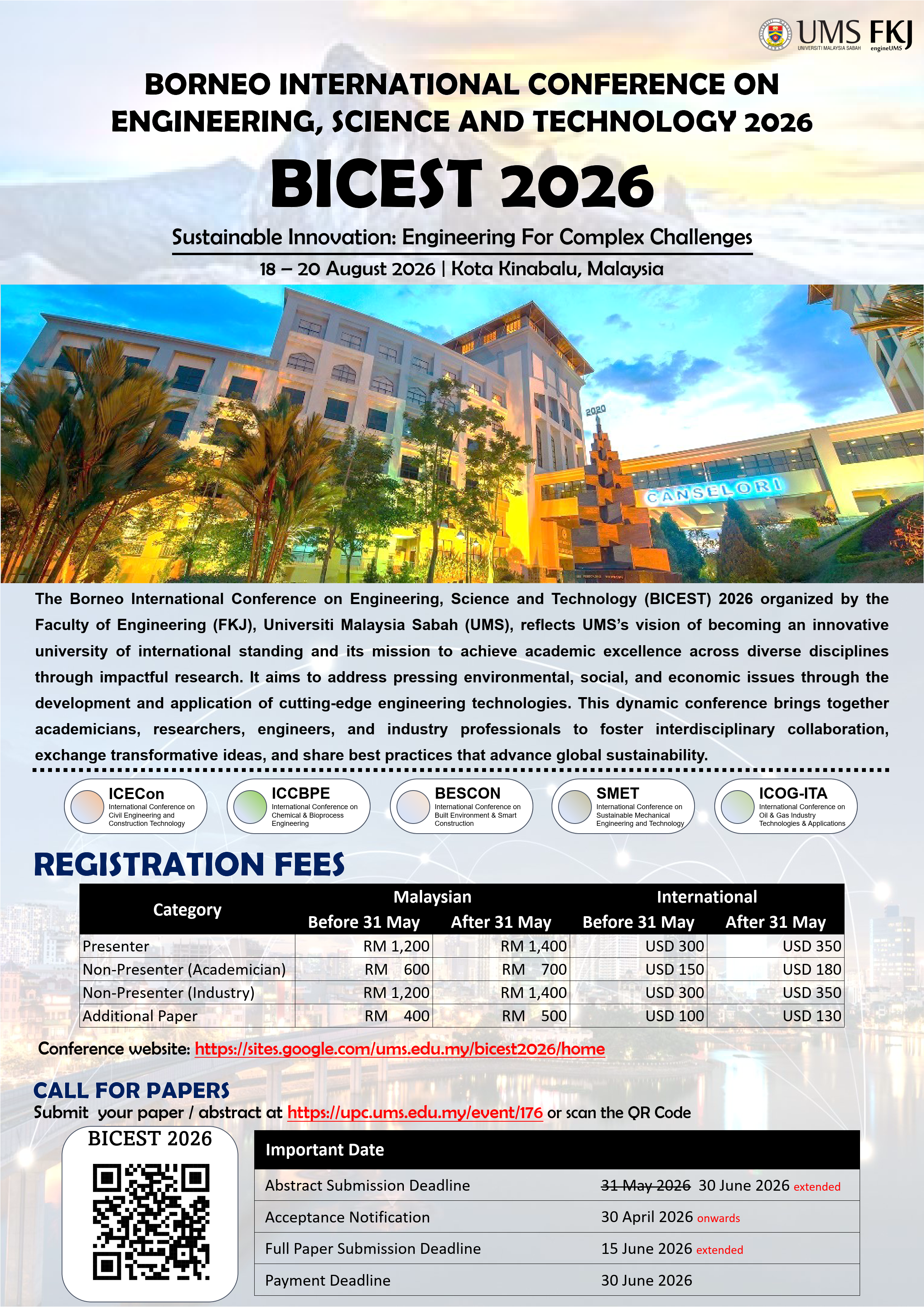 (BICEST 2026) Borneo International Conference on Engineering, Science and Technology 2026