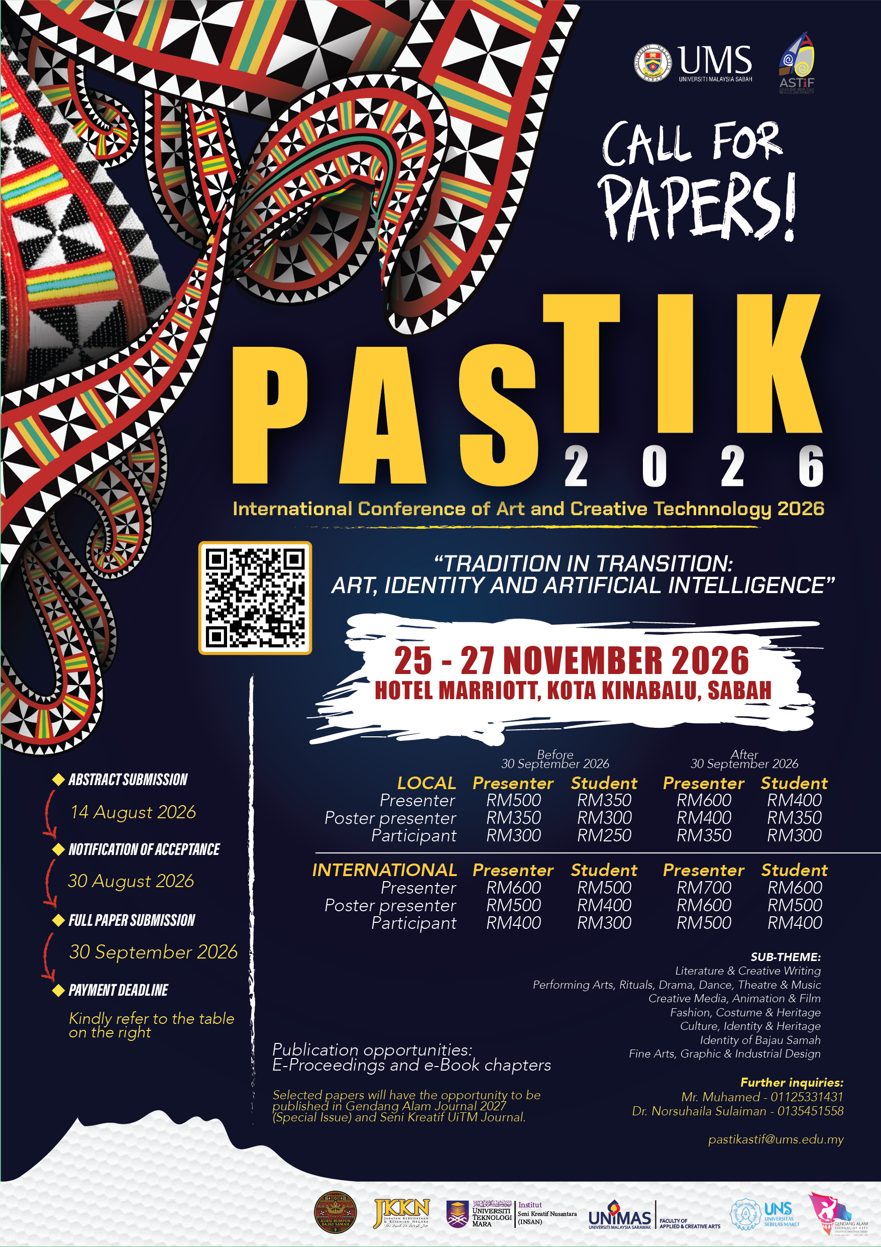 Persidangan Antarabangsa Seni dan Teknologi Kreatif 2026 (Pastik 2026)
