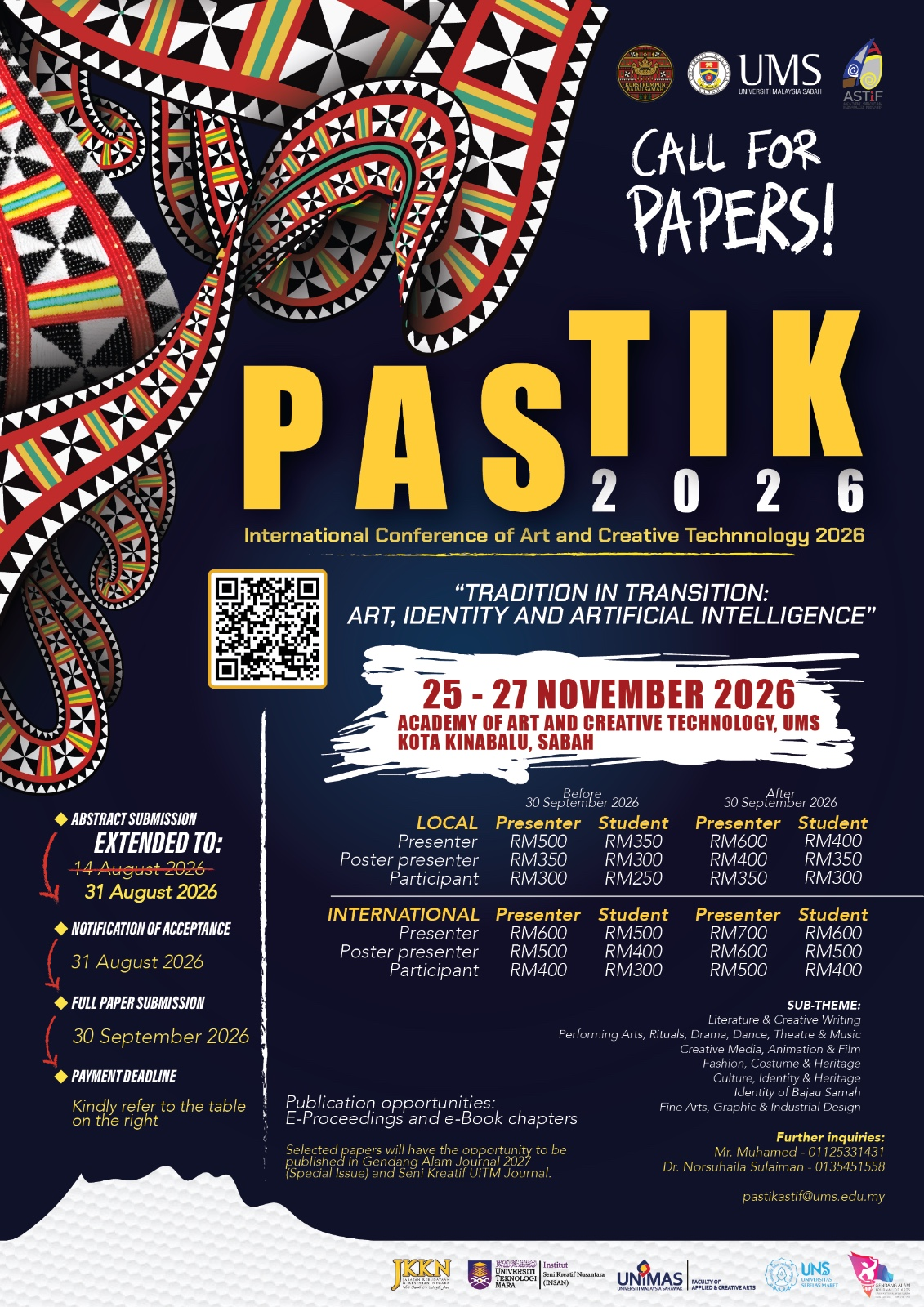 Persidangan Antarabangsa Seni dan Teknologi Kreatif 2026 (Pastik 2026)