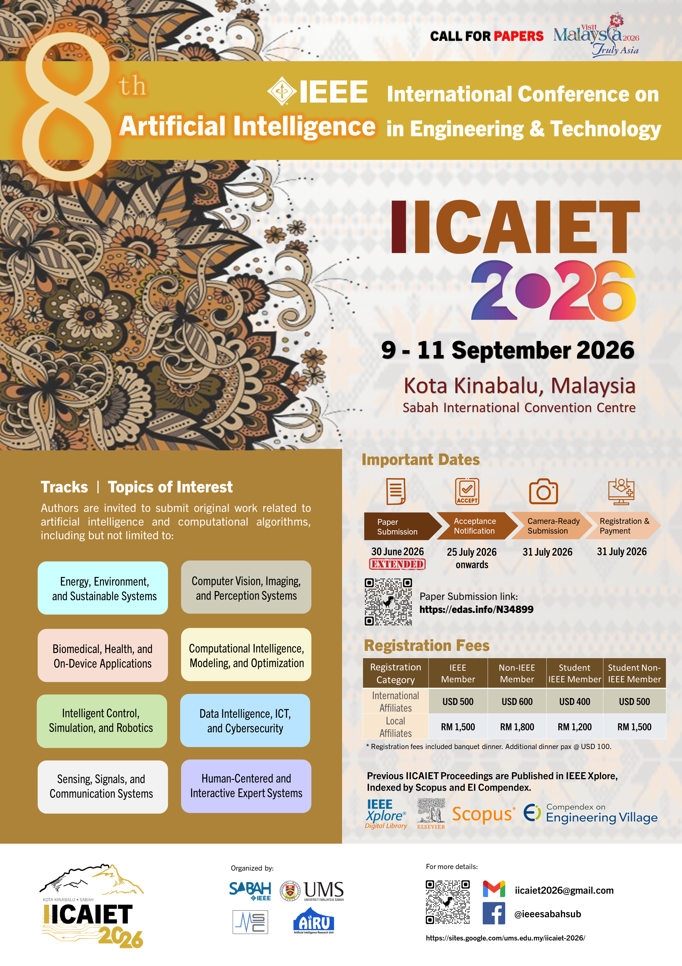 IICAIET 2026 - 8th IEEE International Conference on Artificial Intelligence in Engineering and Technology