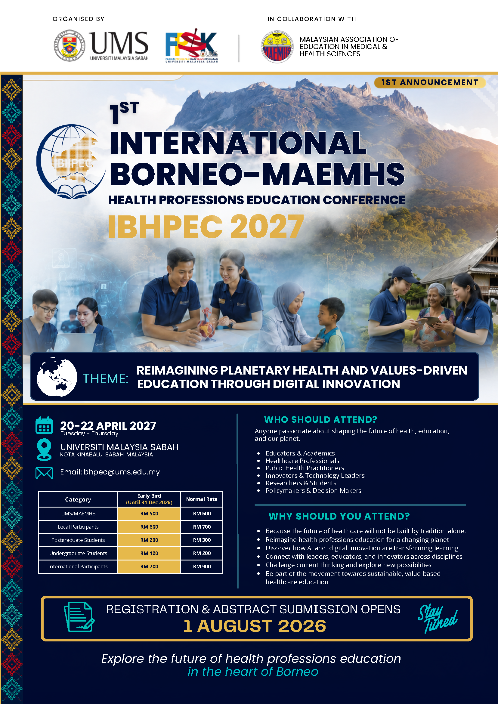 1st  International Borneo-MAEMHS Health Professions Education Conference