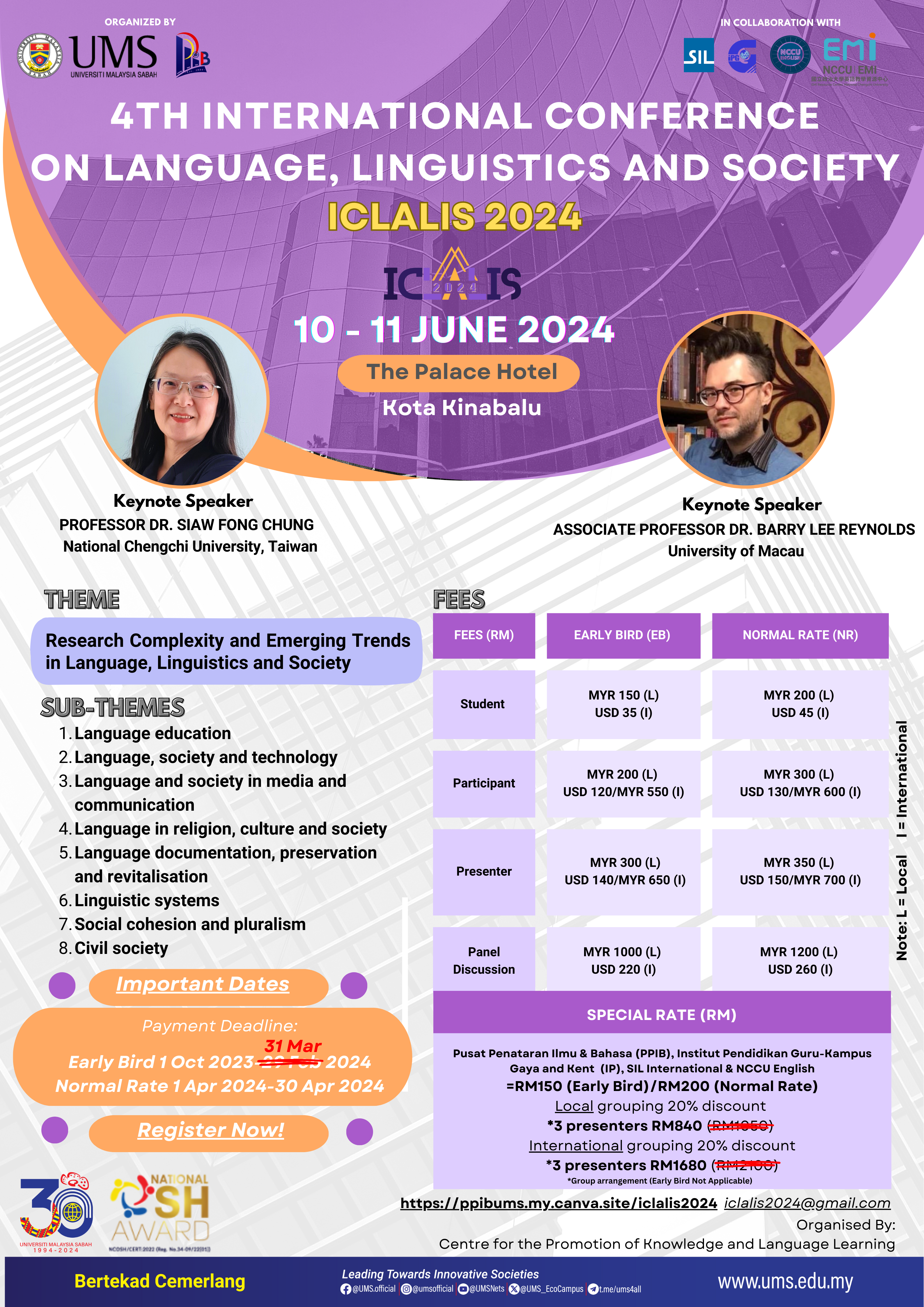 ICLALIS 2024: International Conference on Language, Linguistics and Society