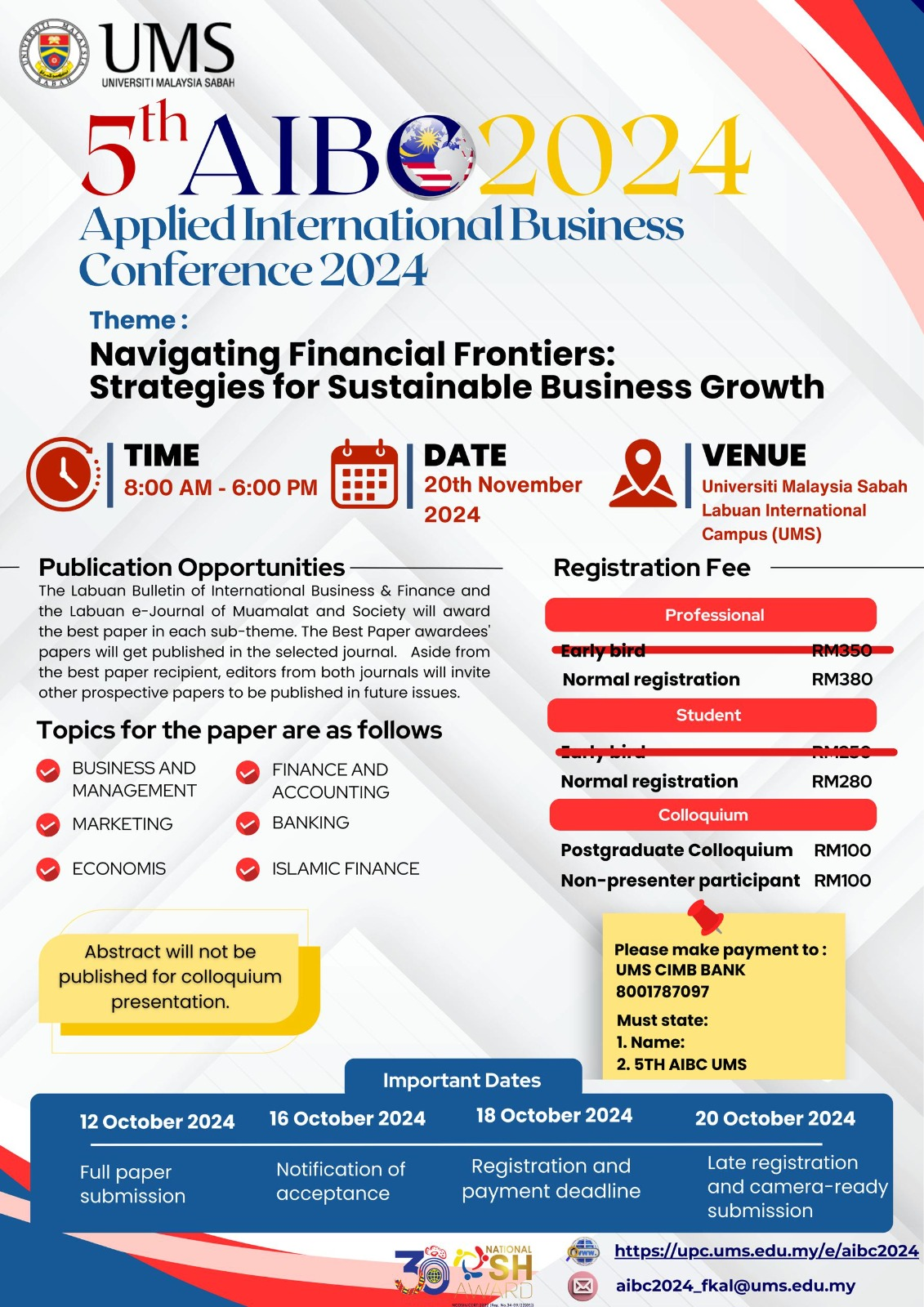 AIBC 2024: 5th Applied International Business Conference 2024