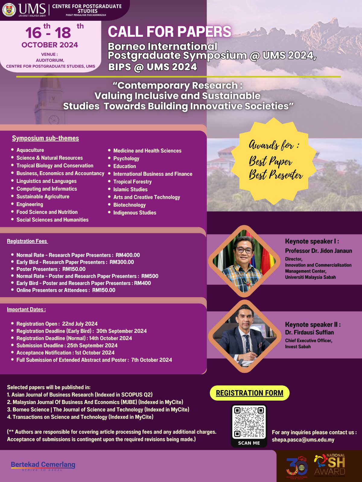 BIPS@UMS 2024: Borneo International Postgraduate Symposium @ UMS 2024