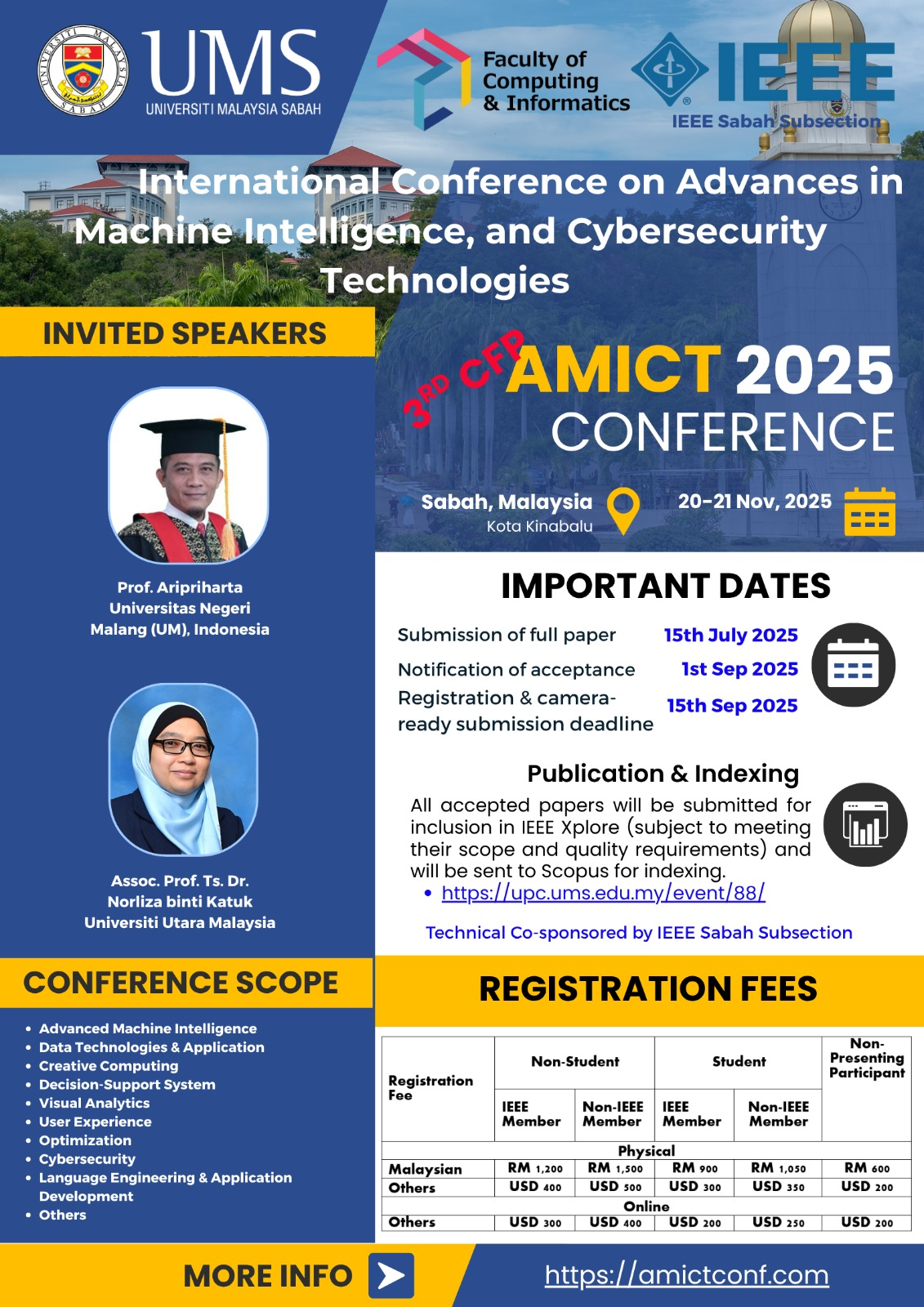 AMICT2025 - International Conference on Advances in Machine Intelligence, and Cybersecurity Technologies